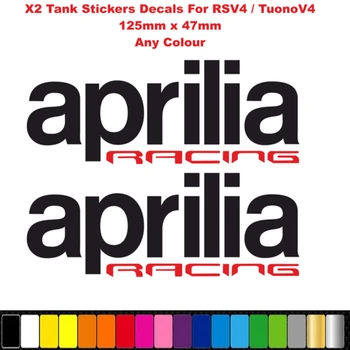 125 мм x 47 мм Мотоцикл Aprilia Racing Танк Обтекатель Наклейки Наклейки Буквы Для Aprilia RSV4 / Tuono V4