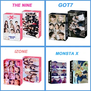 30pcs/set Kpop GOT7 Monsta X IZONE THE NINE TREASURE Lomo Cards Фотокарты HD Фотоальбом K-pop открытки