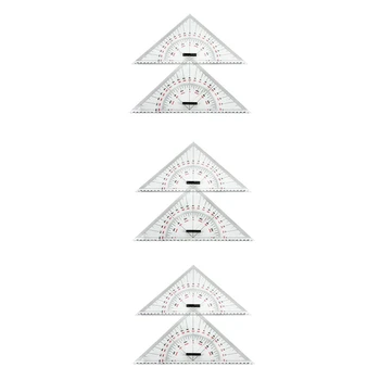 6X Диаграммная чертежная треугольная линейка для корабельного черчения 300 мм Крупномасштабная треугольная линейка