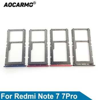 Aocarmo Для XiaoMi Redmi Note 7 / 7 Pro 7pro Лоток для SIM-карты MicroSD Держатель слота SD Запасная часть