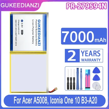 GUKEEDIANZI Сменный аккумулятор PR-279594N 7000 мАч для Acer A5008 Iconia One 10 One10 B3-A20 B3-A30 Iconia 10 Iconia10 A3-A40