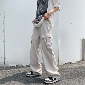 KAPMENTS Y2k Streetwear Хип-хоп брюки-карго 2023 Корейская мода Спортивные штаны Harajuku Комбинезоны Черные брюки с низкой талией