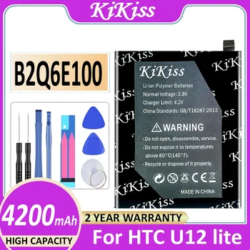 KiKiss 4200mAh B2Q6E100 Сменный аккумулятор для смартфона HTC U12lite / U12 Lite Аккумулятор + Инструменты Мощный аккумулятор