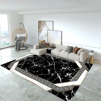 Nordic Большие ковры для гостиной Роскошное украшение Домашний диван Журнальные столики Коврик Моющийся Y2K Коврики с низким ворсом в спальне