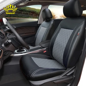 ROWNFUR Японский дизайн ПВХ искусственная кожа прочный качественный водонепроницаемый кожаный чехол для автомобильных сидений автомобиль + сиденья