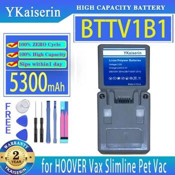 YKaiserin Аккумулятор BTTV1B1 5300 мАч для HOOVER Vax Slimline Pet Vac Новый ручной пылесос Bateria