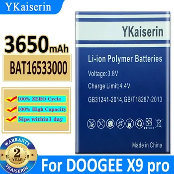  Аккумулятор YKaiserin BAT16533000 для DOOGEE X9 Pro X9pro 3600 мАч 5,5-дюймовые батареи для мобильного телефона Bateria Batterij В наличии