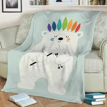  Будь храбрым Полярное фланелевое одеяло Плед 3D-печатное Сохранить тепло Диван Детское одеяло Домашний декор Текстиль Мечта Семейный подарок