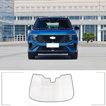  для Ford Edge 2015-2022 Автомобильное лобовое стекло Солнцезащитный козырек УФ-защитный блок Крышка алюминиевой фольги Аксессуары для интерьера