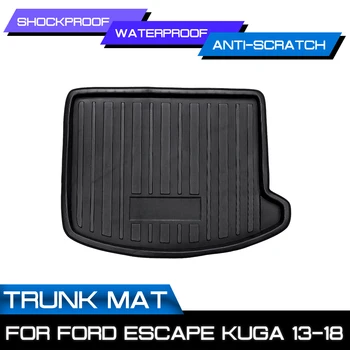 Для Ford Escape Kuga Kick Protector Overlay 2013-2018 Ковер Грязь Задний багажник Багажник Коврик Вкладыш Грузовой Напольный Лоток Удар Водонепроницаемый
