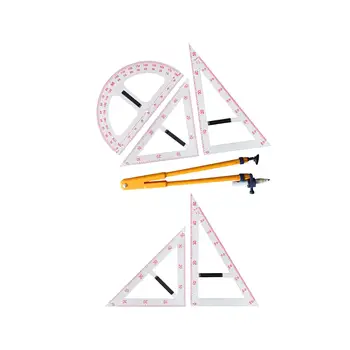 Инструмент для рисования со съемной ручкой Набор учебных пособий Прецизионный инструмент для геометрии большого цифрового треугольника для белой доски Черная доска