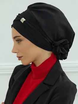 Мусульманский твердый мгновенный тюрбан шляпа хиджаб женские кепки исламская бандана чепчик мода