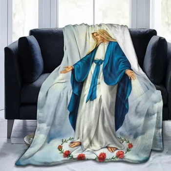 Одеяло Девы Марии Пресвятой Богородицы Гваделупской Фланелевое одеяло Теплые подарки для мамы Уютный пушистый плед диван диван постельное белье гостиная