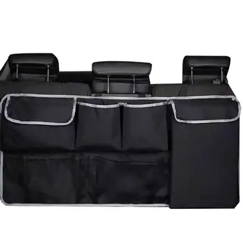  Органайзер багажника автомобиля Многофункциональный автомобильный органайзер для задних сидений Прочный и водонепроницаемый инструмент для хранения задних сидений