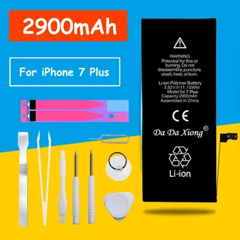 Оригинальный аккумулятор DaDaXiong для iPhone 7 PLUS 2900 мАч Реальная емкость с набором станков Замена Bateria