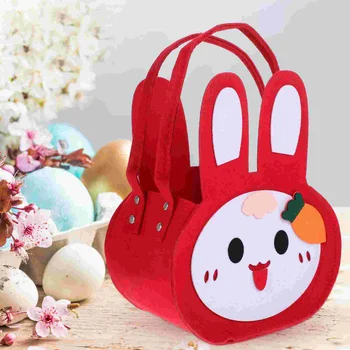 Пасхальный кролик Подарочная сумка Мультяшная ткань Кролик Подарочный мешочек Конфеты Угощение