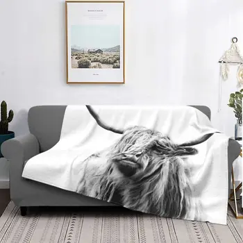 Портрет высокогорной коровы 4 Одеяло Покрывало на кровати Одеяло для кровати Одеяло Queen Bed Детское одеяло