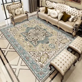 Состаренные ковры в богемном стиле для гостиной Украшение большой площади Коврик для спальни Нескользящий моющийся персидский коврик для гостиной