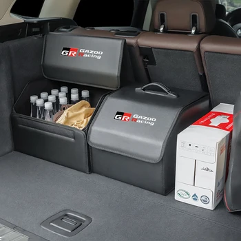  Сумка для хранения багажника автомобиля Кожаная коробка для кемпинга складная для Toyota GR Gazoo Racing Supra Corolla Запчасти Sport 86 Yari