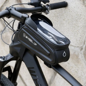  Сумка с сенсорным экраном Велосипедная сумка Непромокаемая сумка Рама Передняя верхняя труба 7-дюймовый чехол для телефона Сумка с сенсорным экраном MTB Pack Аксессуары для велосипедов