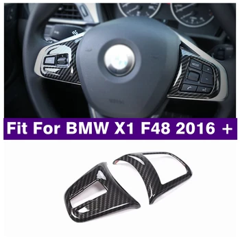 Украшение кнопки рулевого колеса Отделка крышки рамки Подходит для BMW X1 F48 2016 - 2021 Аксессуары для интерьера