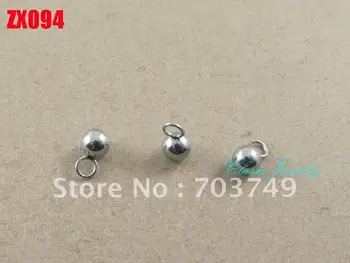 форме шара ожерелье из нержавеющей стали теги бусины этикетки браслет кулон 50-500 шт. ювелирная часть ZSP056