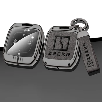 Цинковый сплав Автомобильный чехол для дистанционного ключа для Zeekr Geek 009 Защитная сумка для карт Металлическая оболочка Пряжка Аксессуары для интерьера без ключа